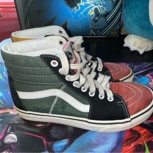 Vans Kids High-Top Sneakers - Black, Green, Red